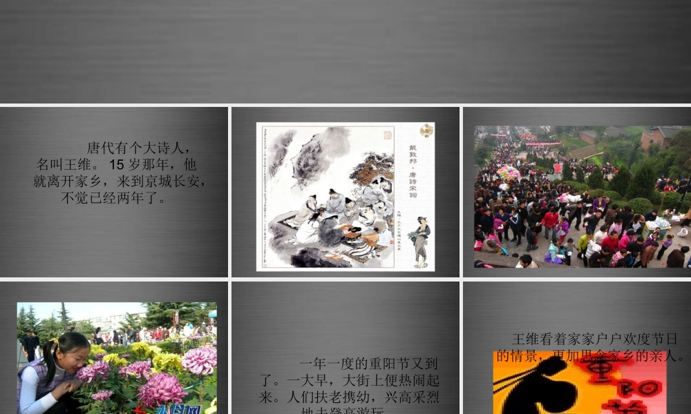 秋二年级语文上册《九月九日忆山东兄弟》课件2 冀教版-冀教版小学二年级上册语文课件