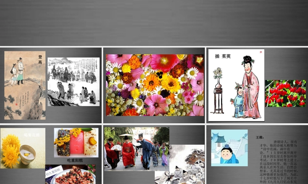 秋二年级语文上册《九月九日忆山东兄弟》课件3 冀教版-冀教版小学二年级上册语文课件