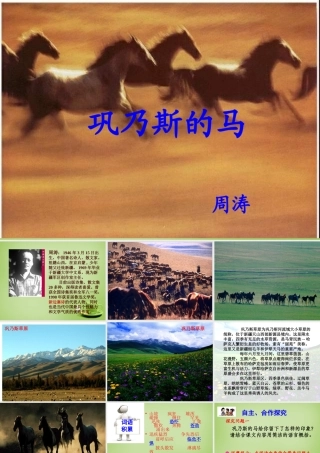 秋五年级语文上册《巩乃斯的马》课件1 北师大版-北师大版小学五年级上册语文课件