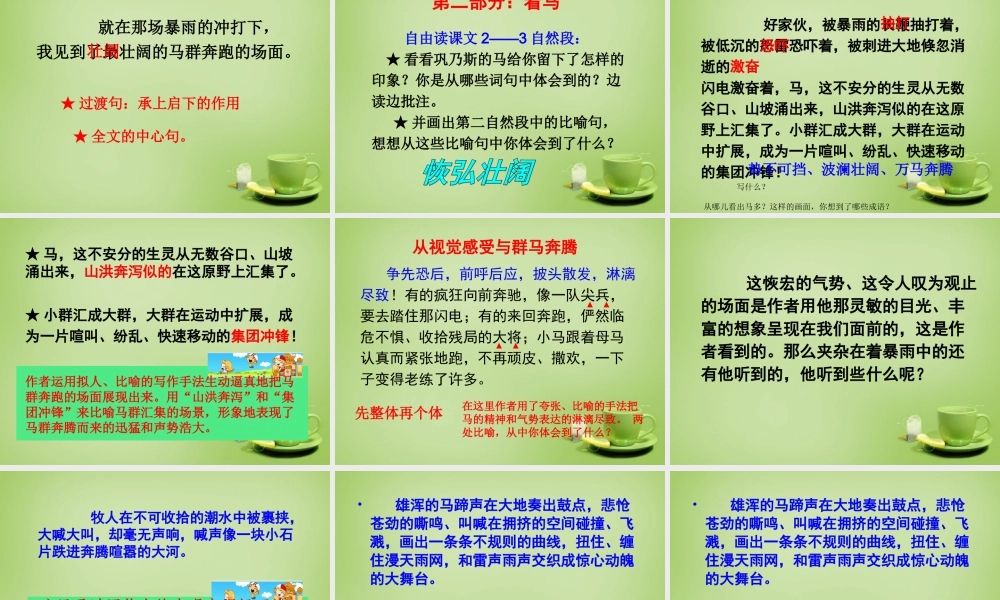 秋五年级语文上册《巩乃斯的马》课件2 北师大版-北师大版小学五年级上册语文课件