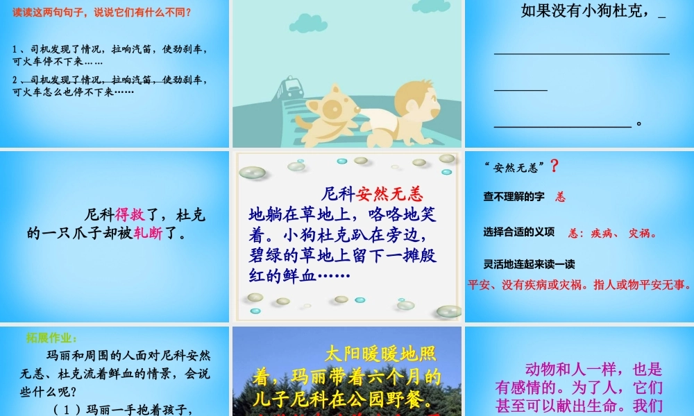 秋三年级语文上册《小狗杜克》课件1 沪教版-沪教版小学三年级上册语文课件