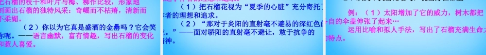 秋二年级语文上册《石榴》课件1 沪教版-沪教版小学二年级上册语文课件