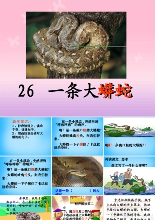 秋二年级语文上册《一条大蟒蛇》课件3 沪教版-沪教版小学二年级上册语文课件