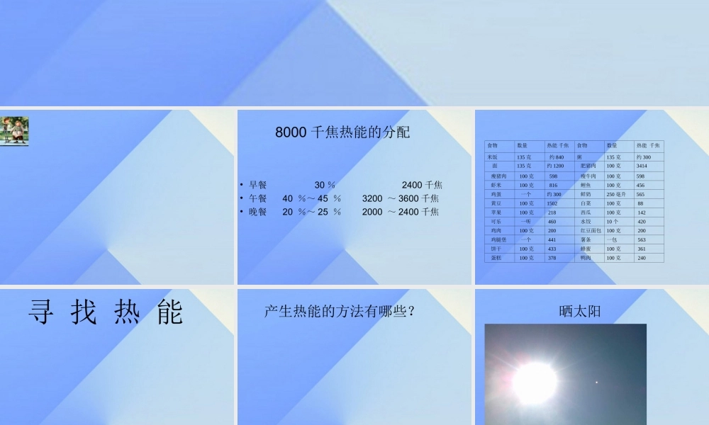 秋五年级科学上册 3.1《寻找热能》课件2 大象版-大象版小学五年级上册自然科学课件