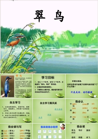 秋三年级语文上册《翠鸟》课件6 北师大版-北师大版小学三年级上册语文课件