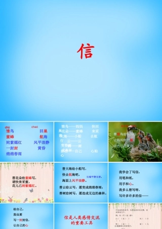 秋三年级语文上册《信》课件3 沪教版-沪教版小学三年级上册语文课件