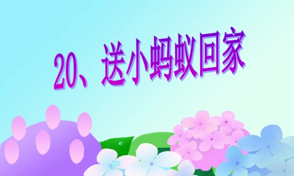 秋二年级语文上册《送小蚂蚁回家》课件1 沪教版-沪教版小学二年级上册语文课件