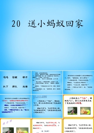 秋二年级语文上册《送小蚂蚁回家》课件3 沪教版-沪教版小学二年级上册语文课件