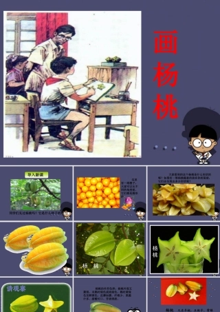 秋三年级语文上册《画杨桃》课件2 冀教版-冀教版小学三年级上册语文课件