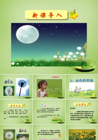 秋三年级语文上册《金色的草地》课件1 北师大版-北师大版小学三年级上册语文课件