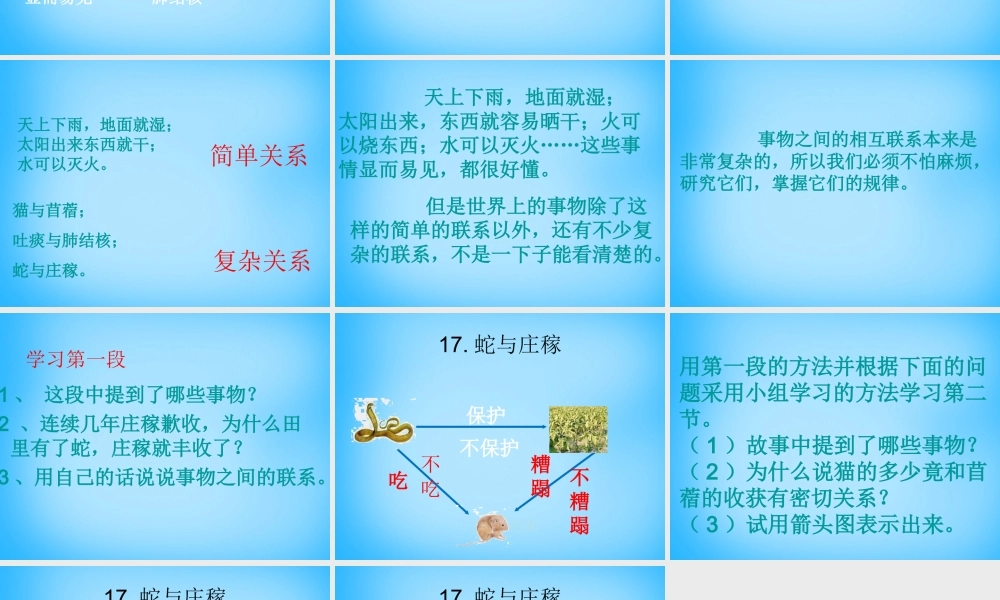 秋五年级语文上册《蛇与庄稼》课件1 沪教版-沪教版小学五年级上册语文课件