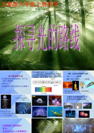 秋六年级科学上册 2.2《探索光的路线》课件2 大象版-大象版小学六年级上册自然科学课件