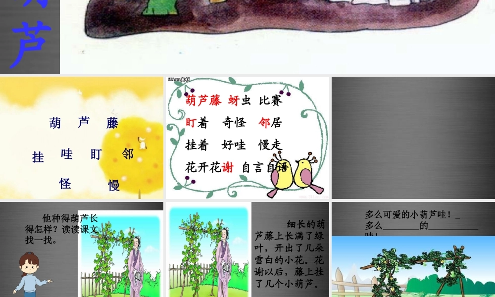 秋二年级语文上册《我要的是葫芦》课件4 冀教版-冀教版小学二年级上册语文课件