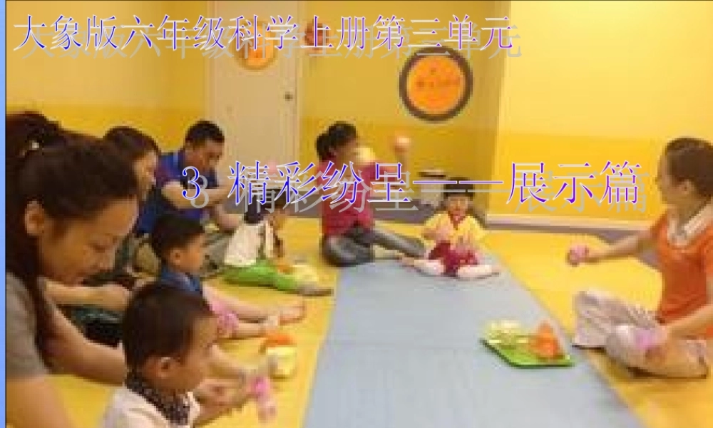 秋六年级科学上册 3.3《精彩纷呈--展示篇》课件2 大象版-大象版小学六年级上册自然科学课件