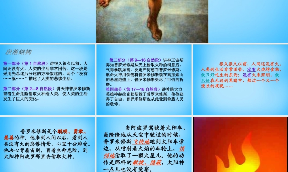 秋五年级语文上册《天上偷来的火种》课件3 沪教版-沪教版小学五年级上册语文课件