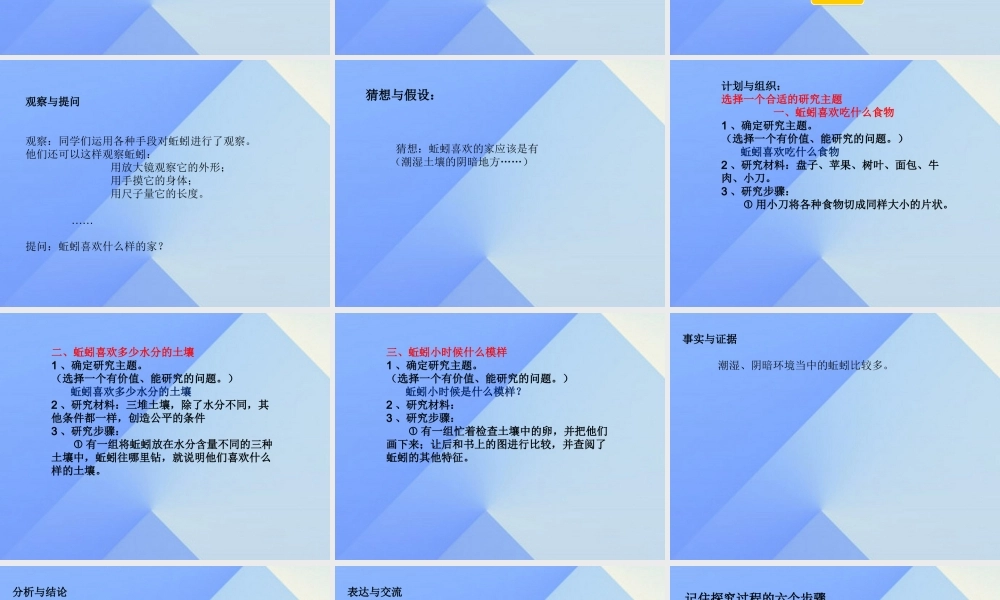 秋六年级科学上册 5.1《案例分析 对蚯蚓的研究》课件2 大象版-大象版小学六年级上册自然科学课件