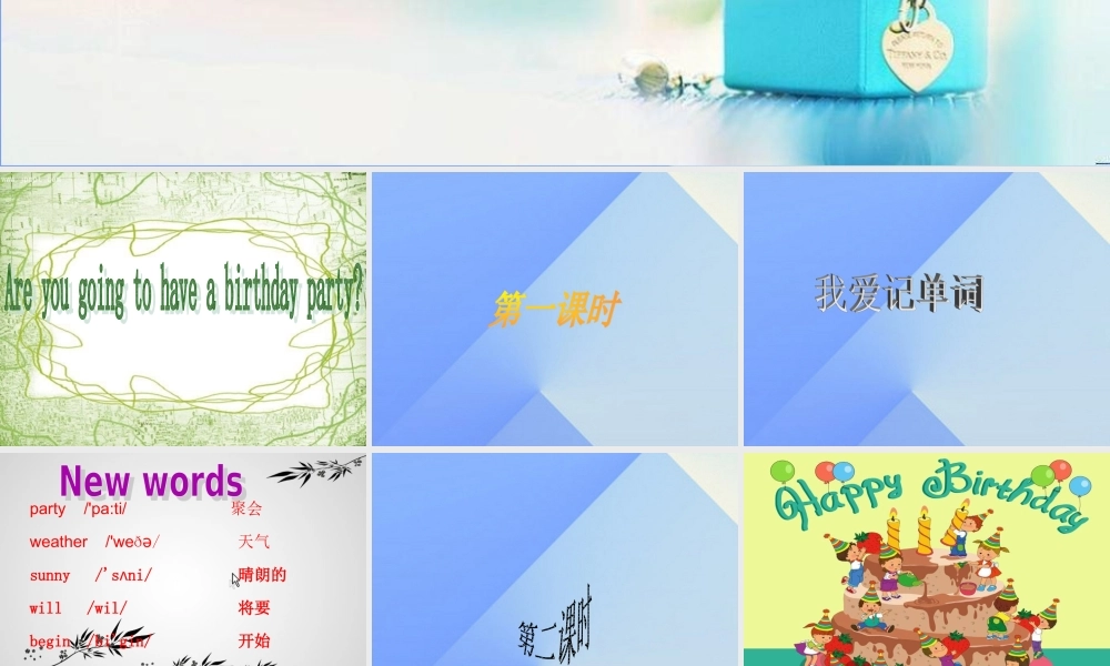 秋六年级英语上册 Lesson 1《Are you going to have a birthday party》课件3 科普版-人教版小学六年级上册英语课件