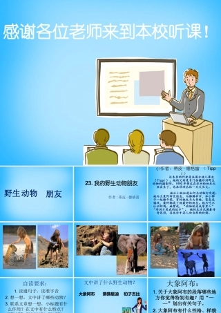 秋五年级语文上册《我的野生动物朋友》课件1 沪教版-沪教版小学五年级上册语文课件