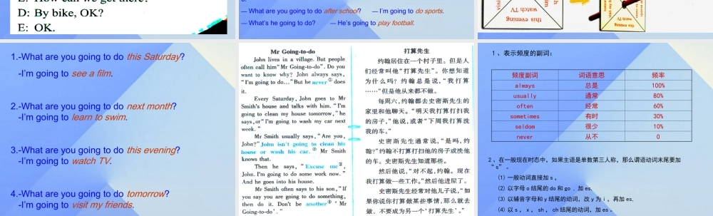 秋六年级英语上册 Lesson 2《What are you going to do tomorrow》课件 科普版-人教版小学六年级上册英语课件