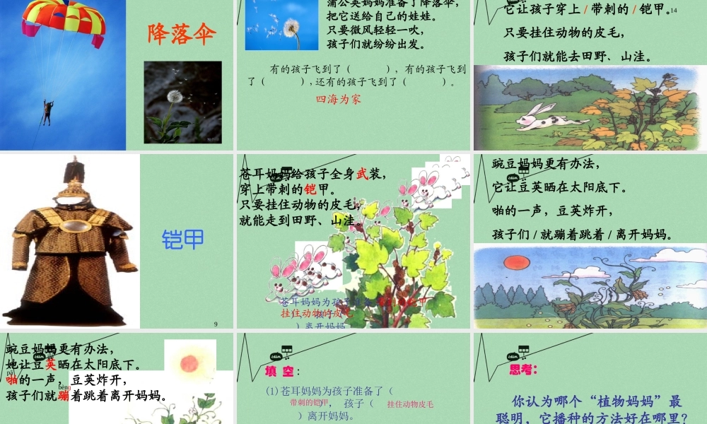 秋二年级语文上册《植物妈妈有办法》课件5 冀教版-冀教版小学二年级上册语文课件