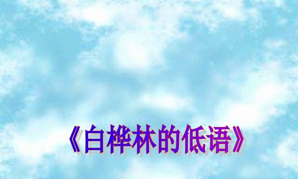 秋六年级语文上册《白桦林的低语》课件1 北师大版-北师大版小学六年级上册语文课件