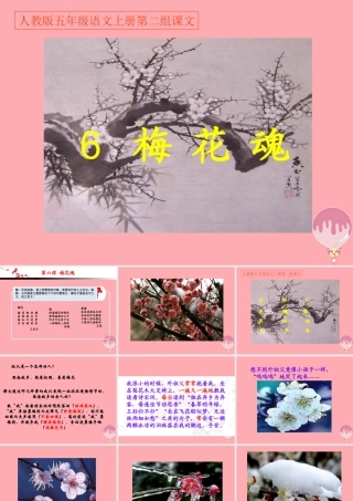 秋五年级语文上册 第6课 梅花魂课件1 新人教版-新人教版小学五年级上册语文课件