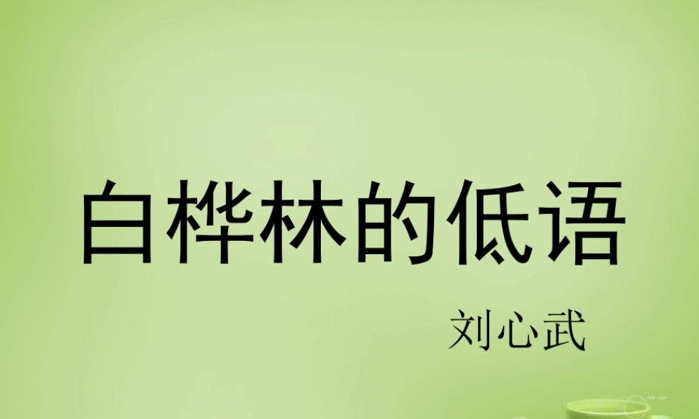 秋六年级语文上册《白桦林的低语》课件3 北师大版-北师大版小学六年级上册语文课件