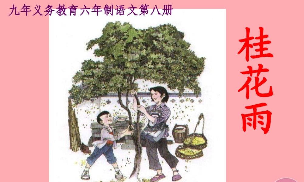 秋五年级语文上册 第7课 桂花雨课件2 新人教版-新人教版小学五年级上册语文课件