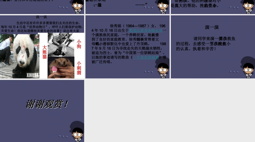 秋三年级语文上册《这条小鱼在乎》课件3 冀教版-冀教版小学三年级上册语文课件