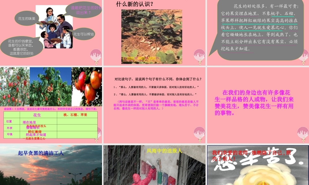 秋五年级语文上册 第15课 落花生课件1 新人教版-新人教版小学五年级上册语文课件