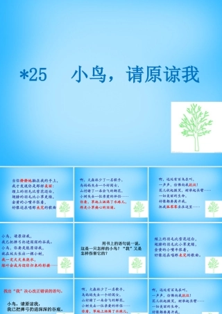 秋五年级语文上册《小鸟，请原谅我》课件1 沪教版-沪教版小学五年级上册语文课件