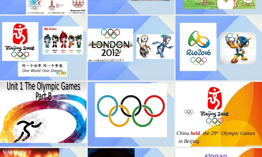 秋六年级英语上册 Unit 1《The Olympic Games》（Part B）课件1 （新版）闽教版-闽教版小学六年级上册英语课件