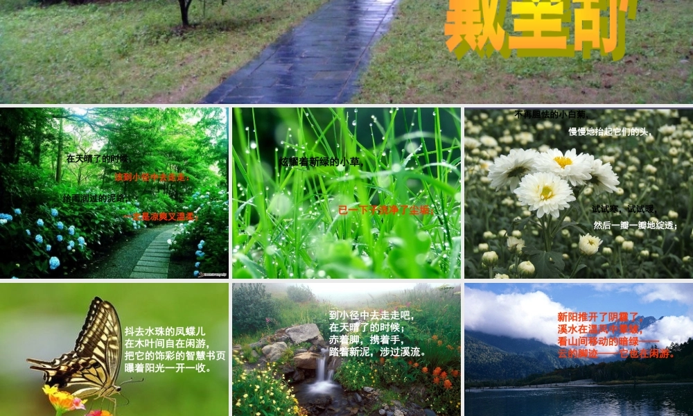 秋五年级语文上册《在天晴了的时候》课件2 冀教版-冀教版小学五年级上册语文课件