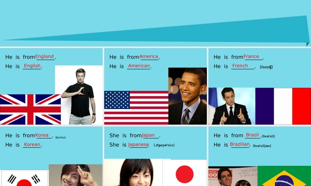 秋六年级英语上册 Unit 3 Where are from课件1 广州版-广州版小学六年级上册英语课件