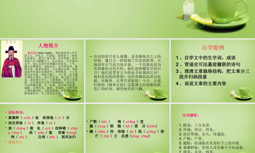 秋六年级语文上册《梅香正浓》课件3 北师大版-北师大版小学六年级上册语文课件