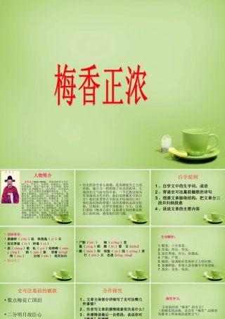 秋六年级语文上册《梅香正浓》课件3 北师大版-北师大版小学六年级上册语文课件