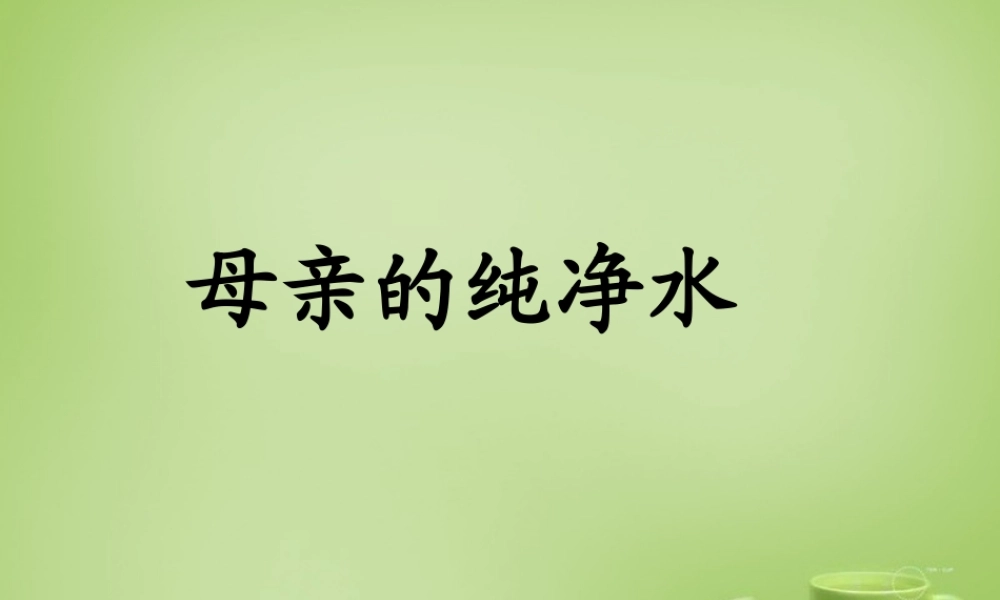 秋六年级语文上册《母亲的纯净水》课件2 北师大版-北师大版小学六年级上册语文课件