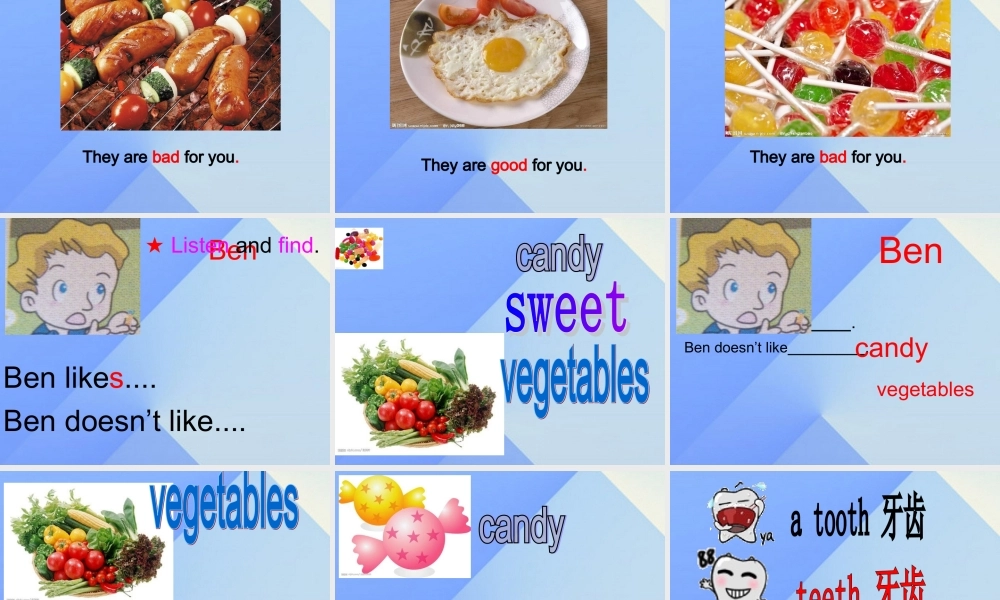 秋六年级英语上册 Unit 3《Food and Health》（Part A）课件1 （新版）闽教版-闽教版小学六年级上册英语课件