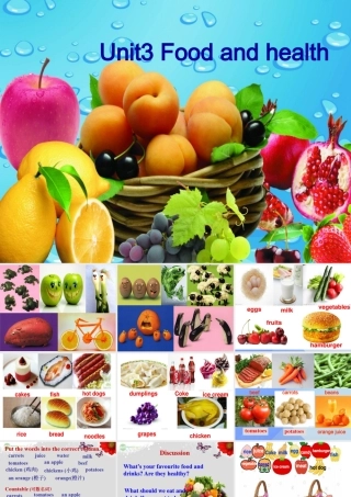 秋六年级英语上册 Unit 3《Food and Health》（Part A）课件3 （新版）闽教版-闽教版小学六年级上册英语课件
