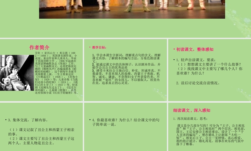 秋六年级语文上册 第二单元 美与丑 10 丑公主教学课件 北师大版-北师大版小学六年级上册语文课件