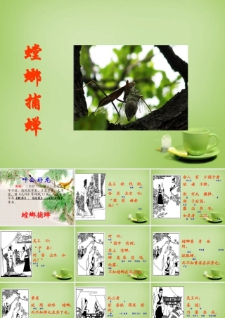 秋六年级语文上册《螳螂捕蝉》课件3 北师大版-北师大版小学六年级上册语文课件