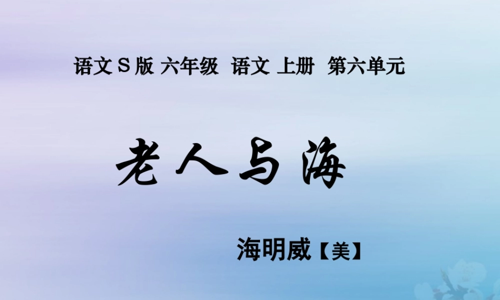 秋六年级语文上册 第六单元 29 老人与海教学课件 语文S版-语文S版小学六年级上册语文课件