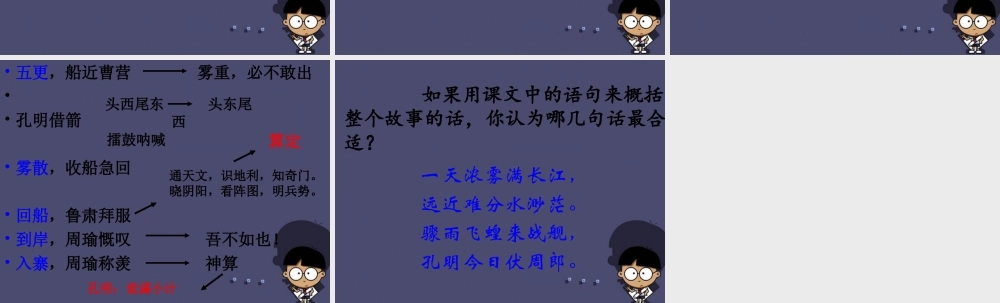 秋六年级语文上册《用奇谋孔明借箭》课件5 冀教版-冀教版小学六年级上册语文课件