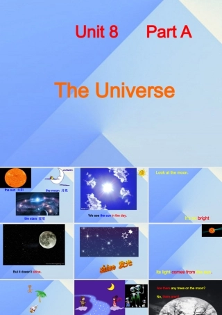 秋六年级英语上册 Unit 8《The Universe》（Part A）课件 （新版）闽教版-闽教版小学六年级上册英语课件