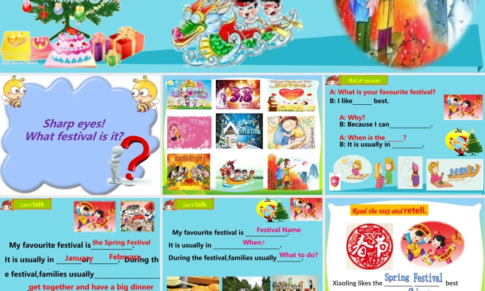 秋六年级英语上册 Unit 11 I like the Spring Festival best课件2 广州版-广州版小学六年级上册英语课件