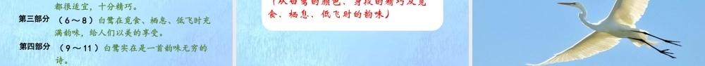 秋五年级语文上册 第一单元 1 白鹭上课课件 新人教版-新人教版小学五年级上册语文课件