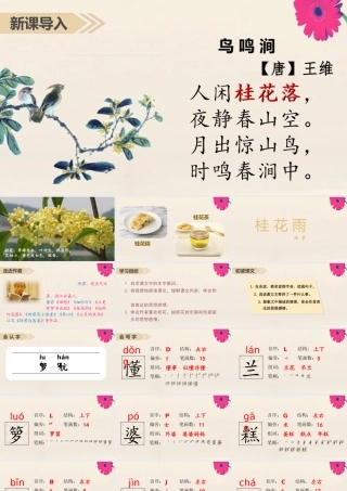 秋五年级语文上册 第一单元 3 桂花雨上课课件 新人教版-新人教版小学五年级上册语文课件