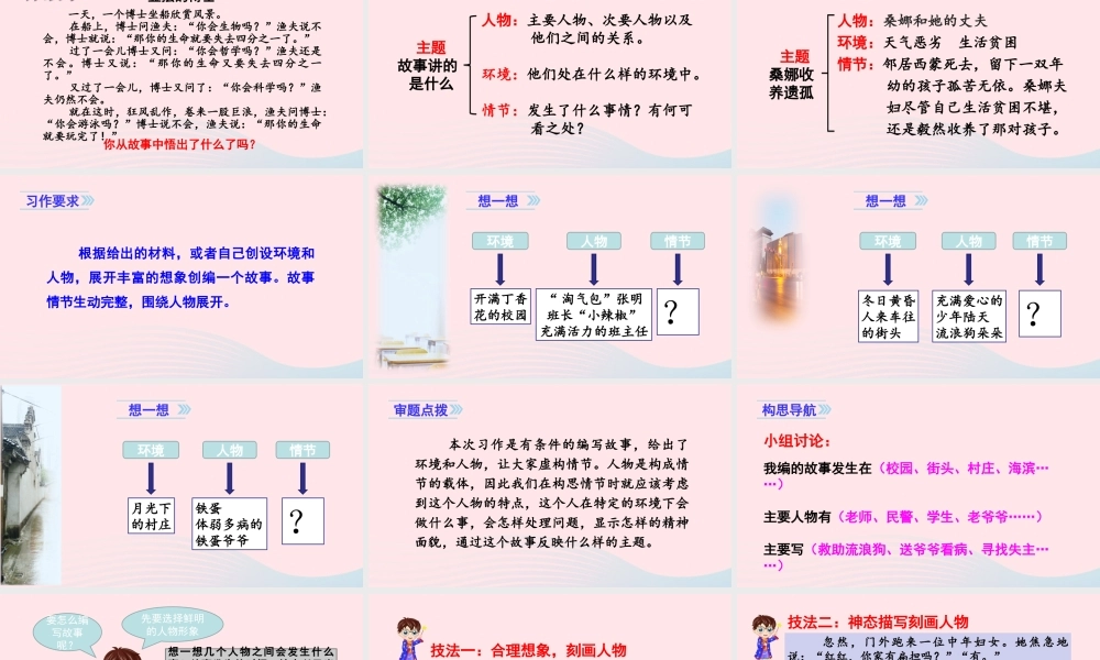 秋六年级语文上册 第四单元 习作四 笔尖流出的故事课件 新人教版-新人教版小学六年级上册语文课件
