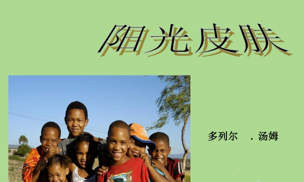 秋六年级语文上册 第七单元 地球家庭 35 阳光皮肤教学课件 北师大版-北师大版小学六年级上册语文课件