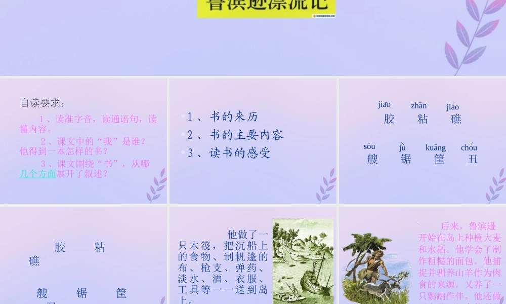 秋六年级语文上册 第三单元 11 一本男孩子必读的书教学课件1 苏教版-苏教版小学六年级上册语文课件